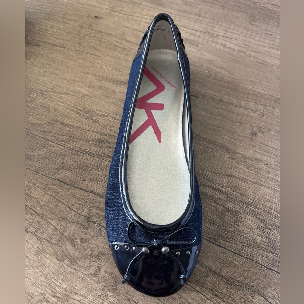 Anne Klein Sport Women's Blue Jean Ballet Flats